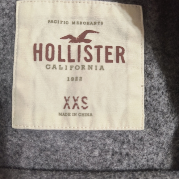 Hollister gray relaxed fit oversized sweatshirt, women's xxs - Picture 4 of 9